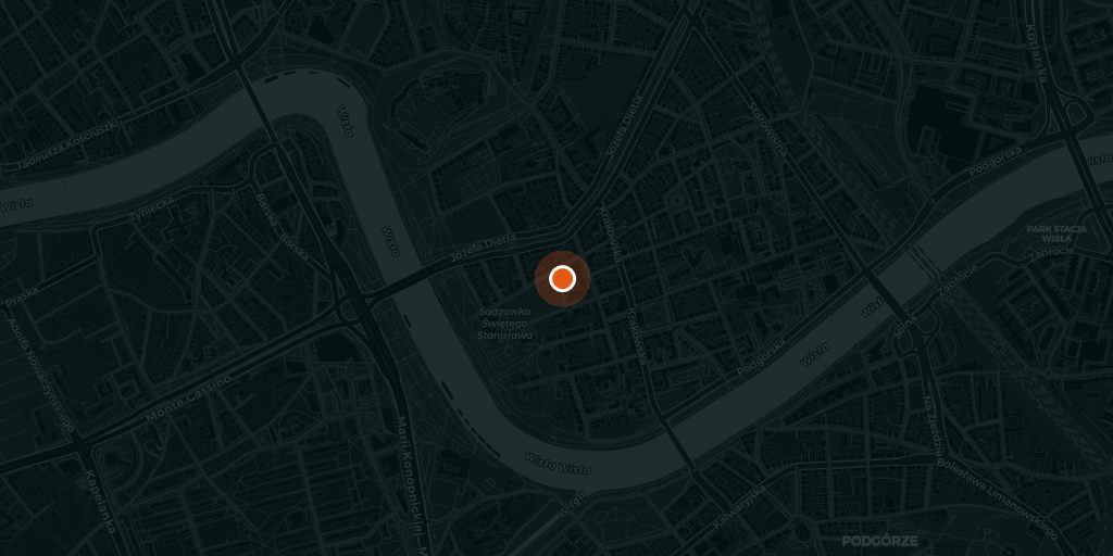 Mapa: ul. Świętej Agnieszki, Kraków — biuro zbudujhale.pl